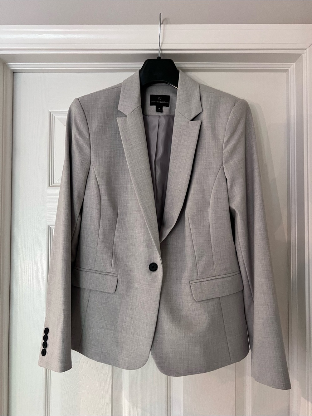Worthington Light Gray Women's Blazer Jacket